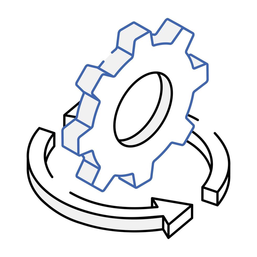 Modern isometric icon of strategic management vector