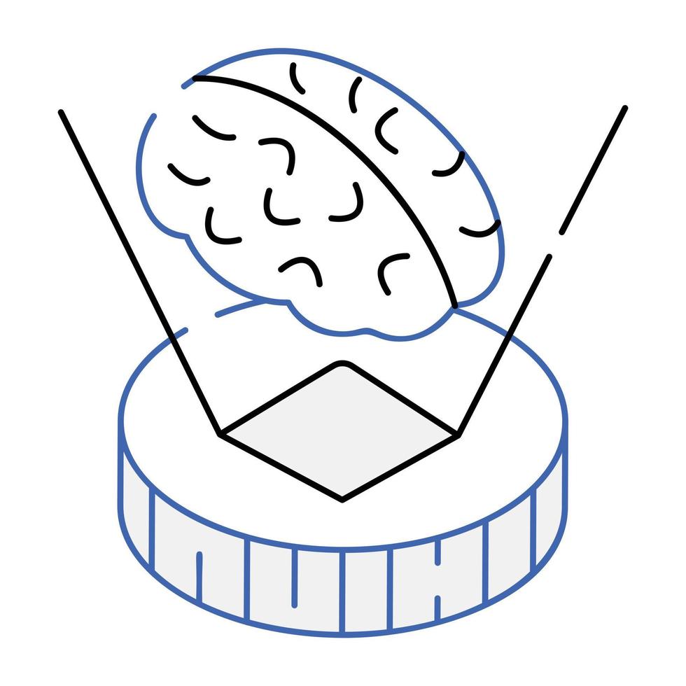 An icon of hologram isometric vector