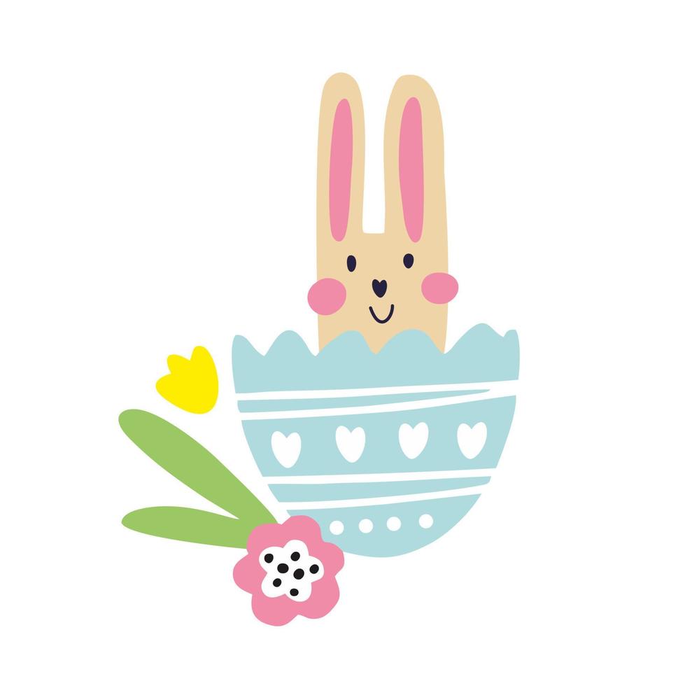 Easter cute bunny vector