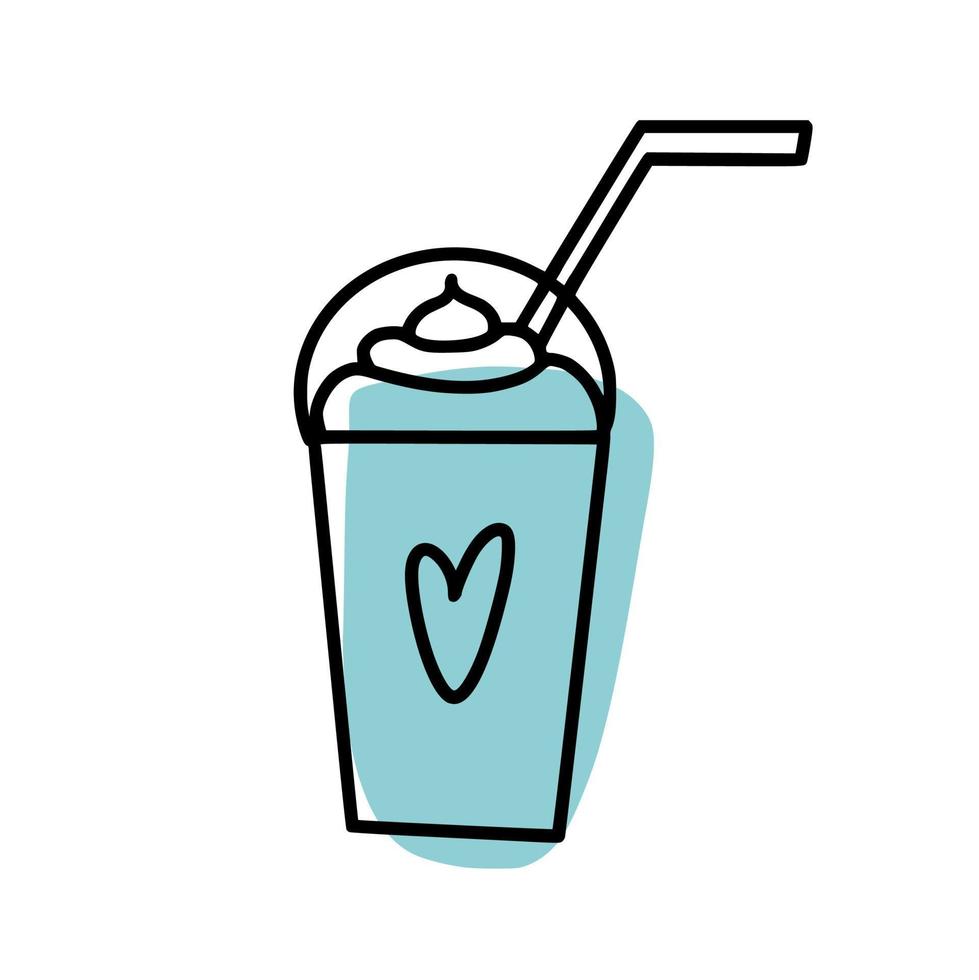 Coffee doodles by hand vector