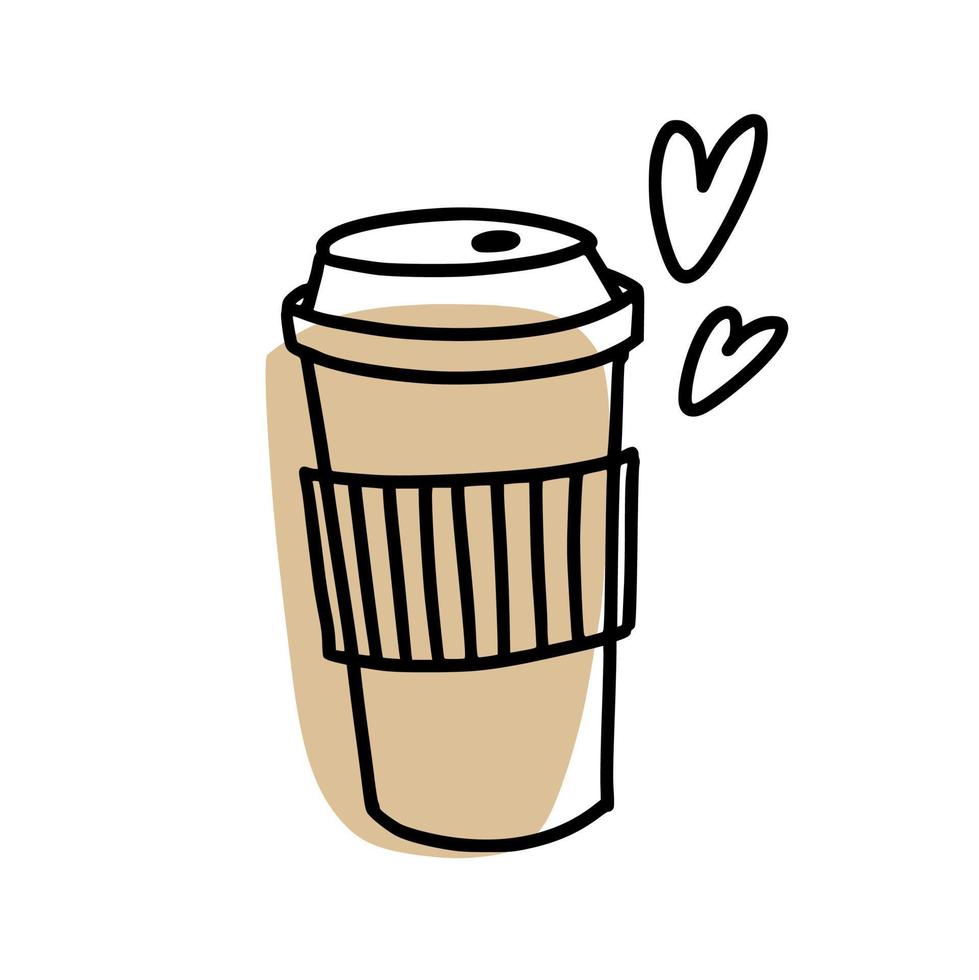 Coffee doodles by hand vector