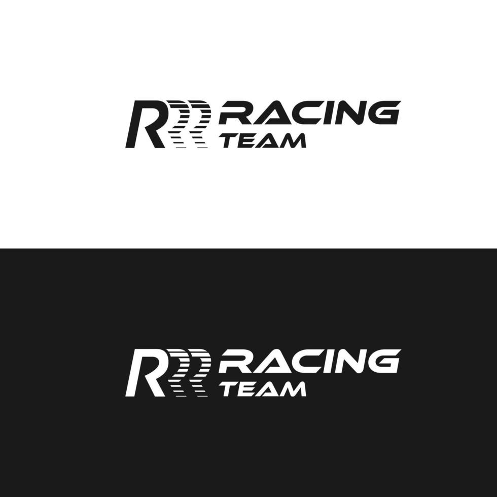 triple r racing, vector de diseño de logotipo automotriz