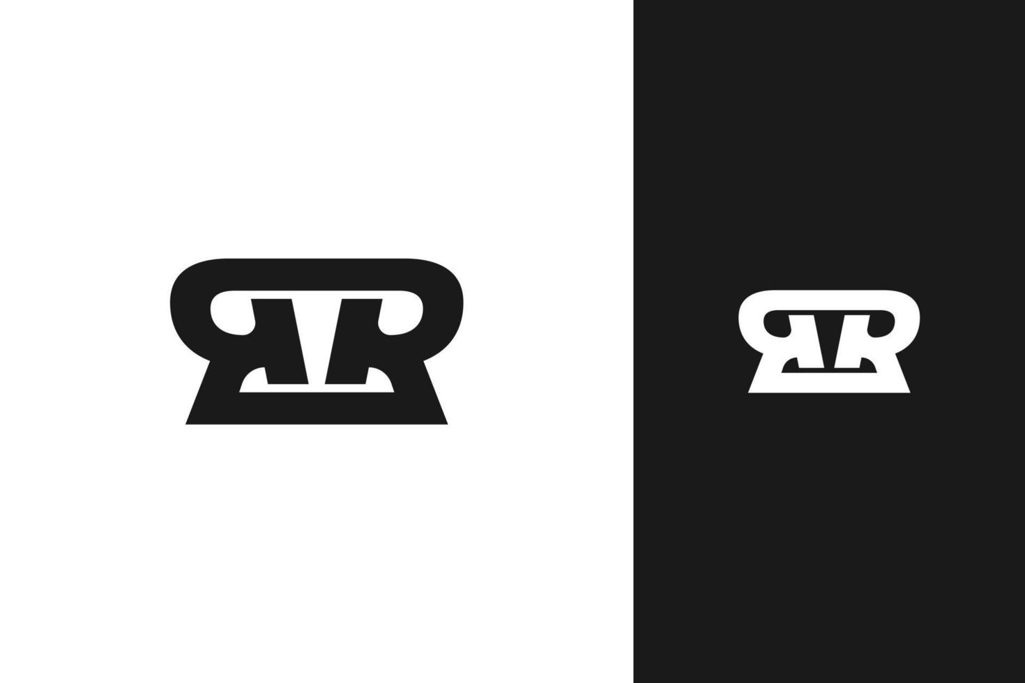 vector de diseño de logotipo de monograma simple rr