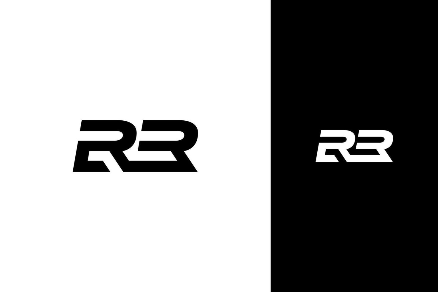 simple RR monogram logo design vector