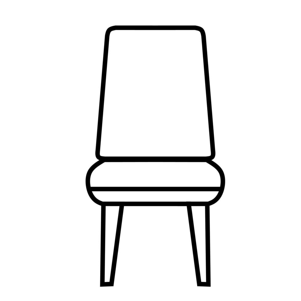 Chair outline illustration. vector
