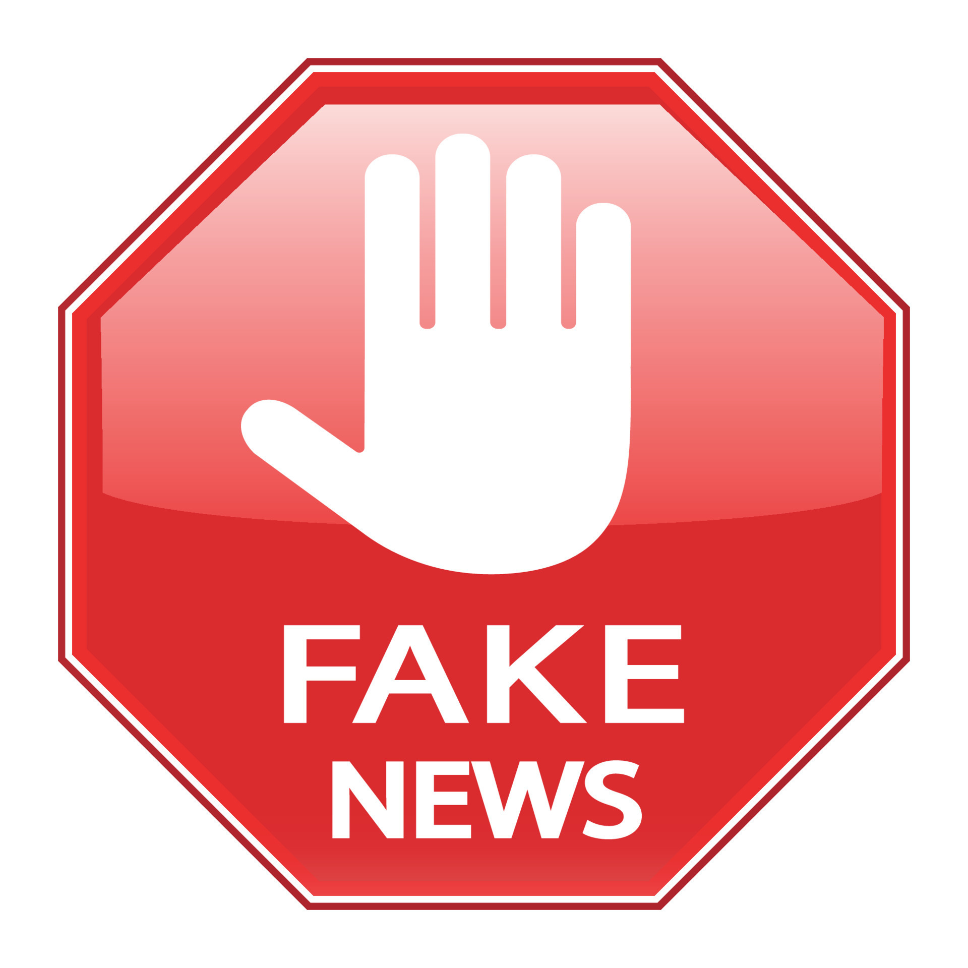 Stop Fake News and disinformation in the media sign 7504969 Vector Art ...