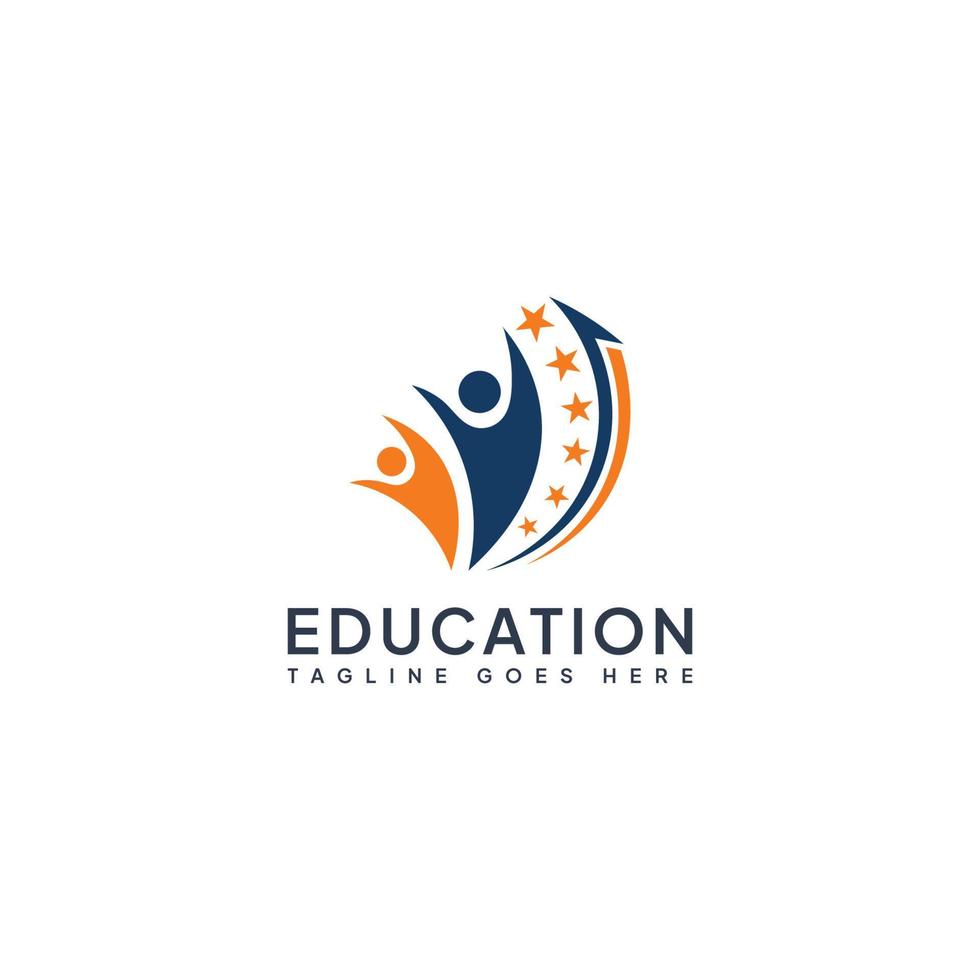 plantillas de logotipo de educación. vector de logotipo de éxito.