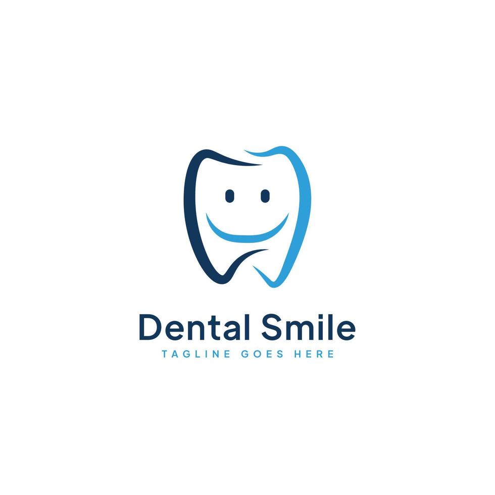 vector de logotipo de sonrisa dental, logotipo de salud dental.