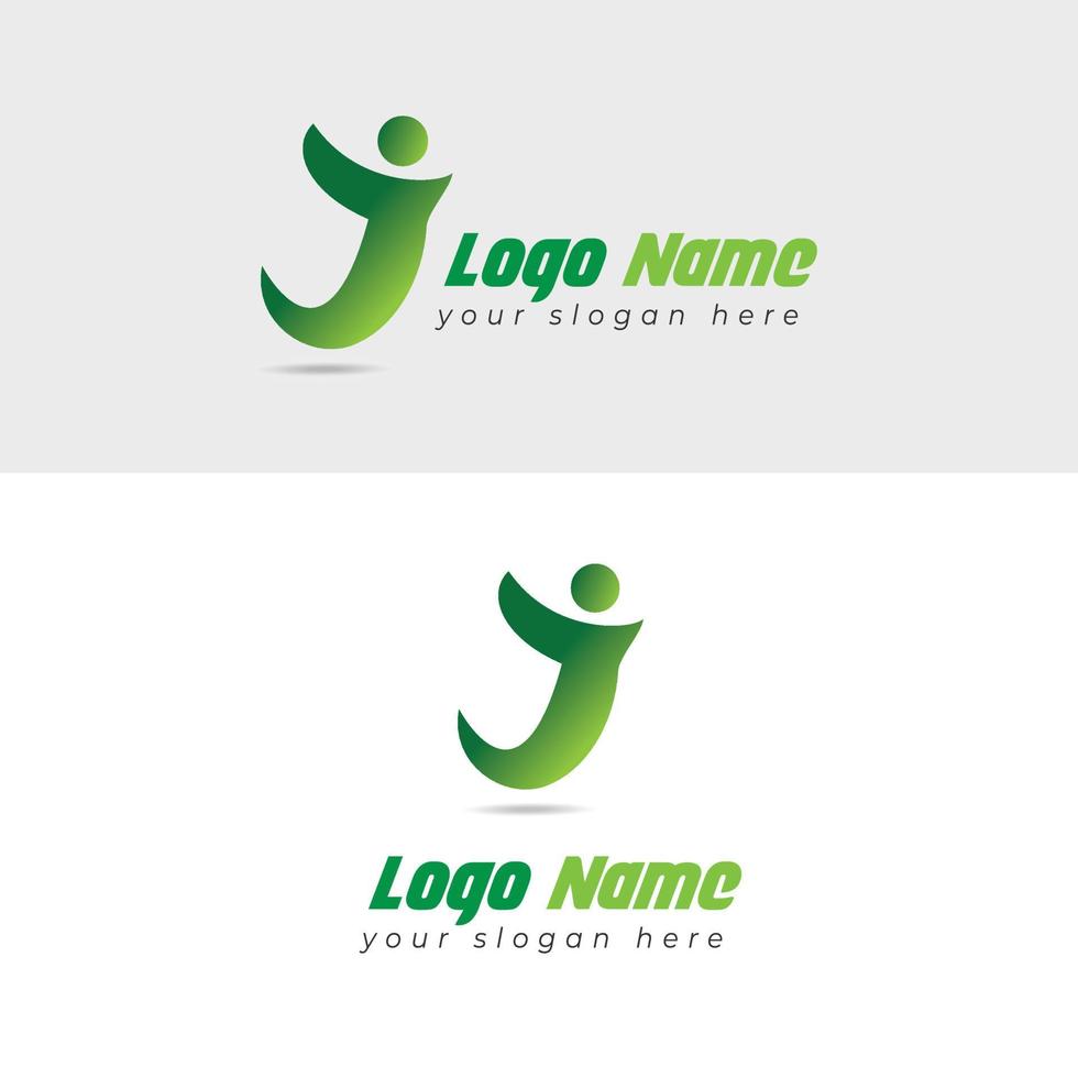 J Letter Corporate Brand Logo Template vector