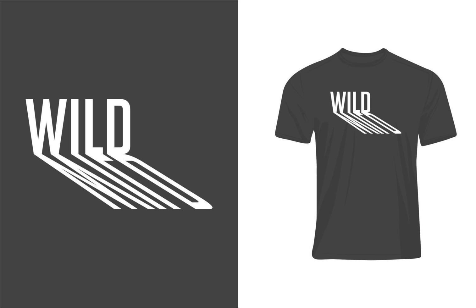 camiseta gráfica tipografía wild d... vector