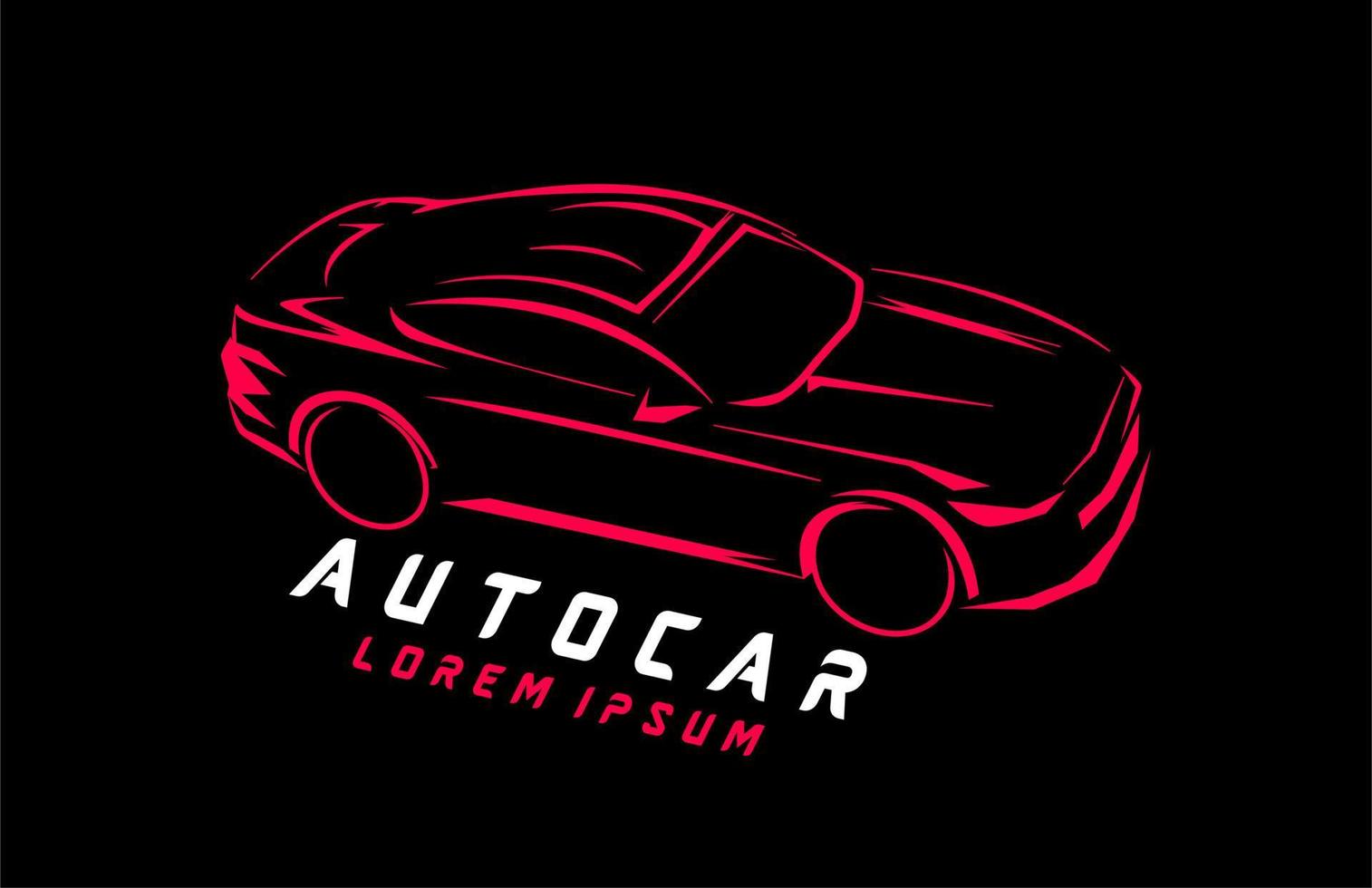 Minimalism Silhouette Vector Illustrative Sedan Car