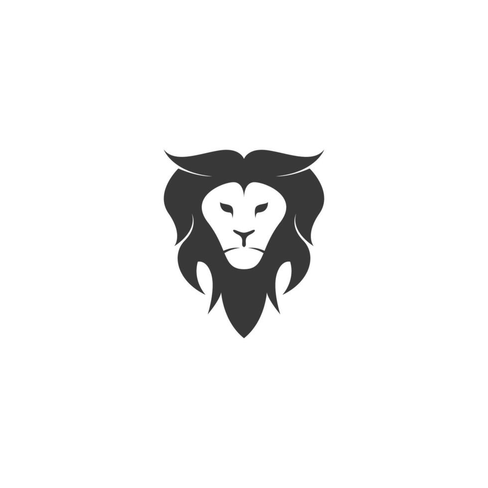 Lion head icon logo design vector template