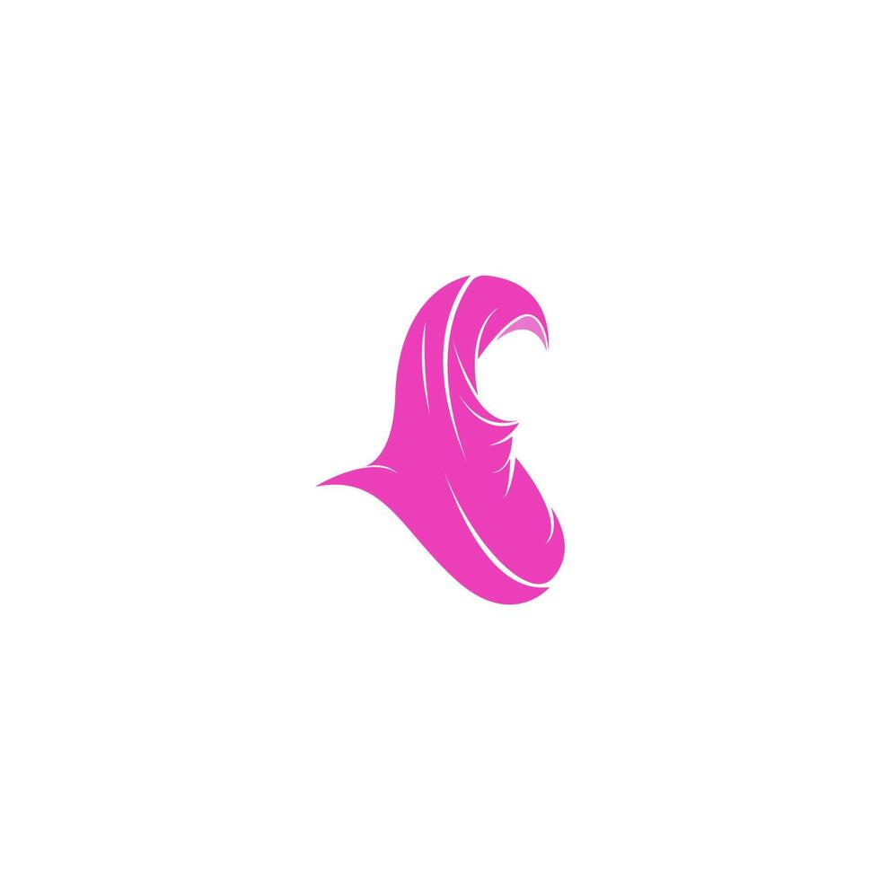 vector de diseño de ilustración de icono de logotipo hijab