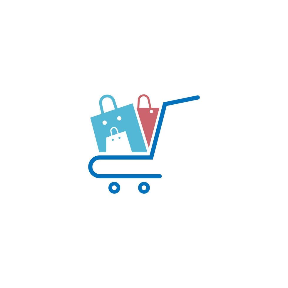 Shopping cart icon design illustration template vector