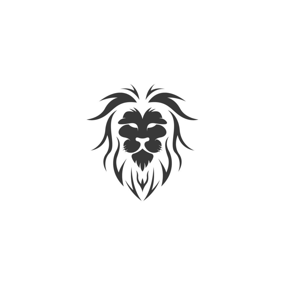 plantilla de vector de diseño de logotipo de icono de cabeza de león