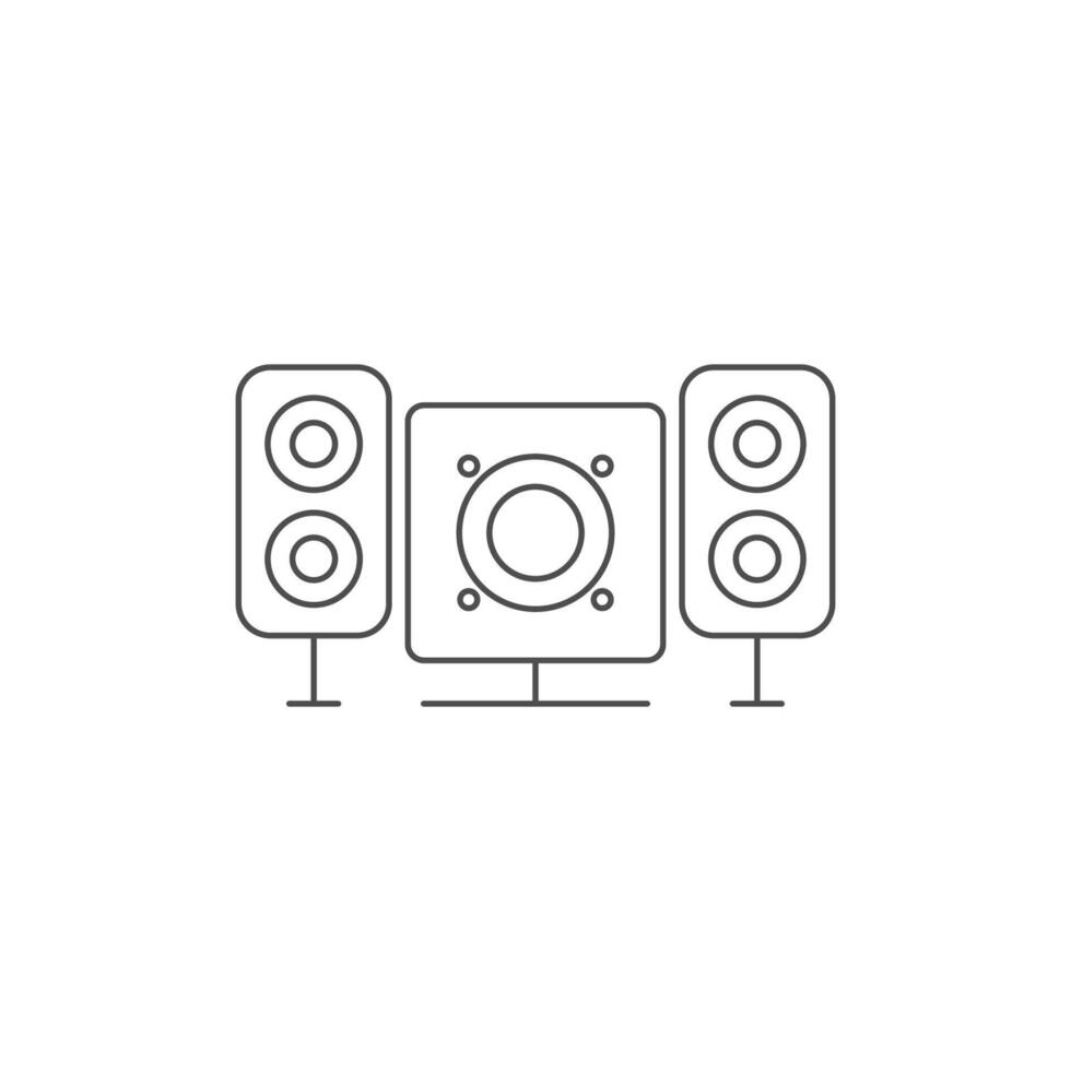 Speaker subwoofer icon design template illustration vector