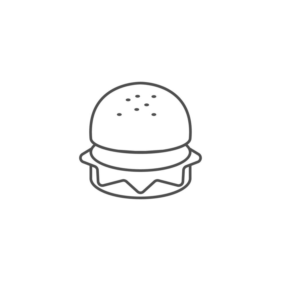 vector de plantilla de diseño de ilustración de icono de hamburguesa