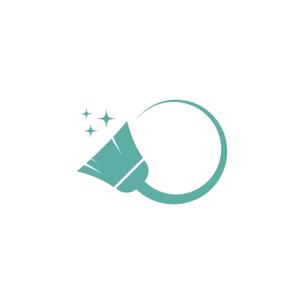 Broom icon logo design illustration template vector