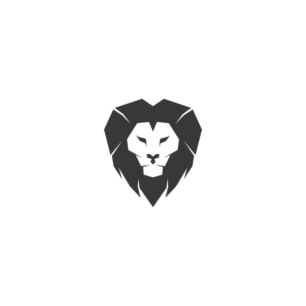 Lion head icon logo design vector template