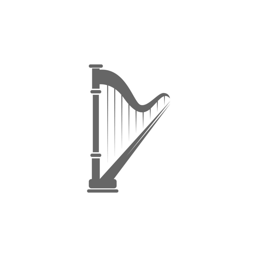 Harp musical instrument icon illustration vector