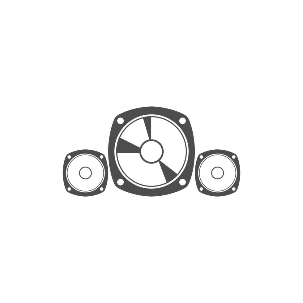 Speaker subwoofer icon design template illustration vector