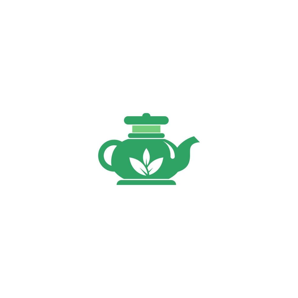 Tea pot icon design template illustration vector