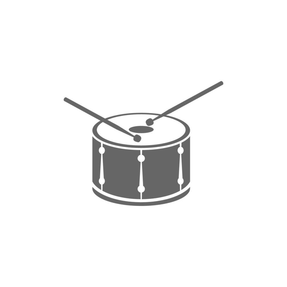 plantilla de ilustración de icono de diseño plano de tambor vector