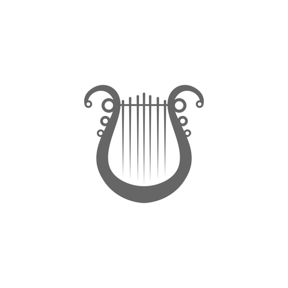 ilustración de icono de instrumento musical de arpa vector