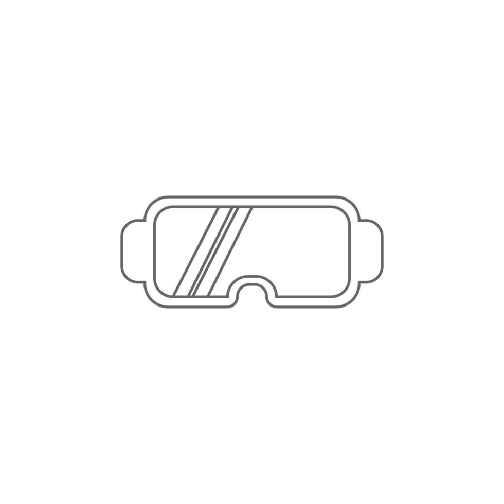 ilustración de diseño de icono de construcción de gafas de seguridad vector
