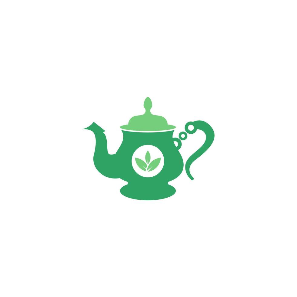 Tea pot icon design template illustration vector