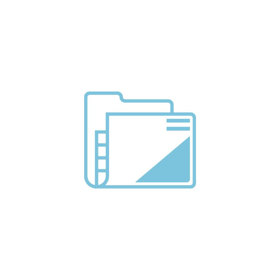 Folder icon flat design template vector