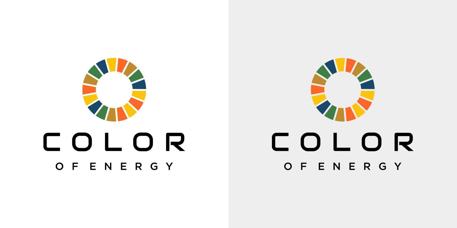 Simple energy logo design with a light background. vector