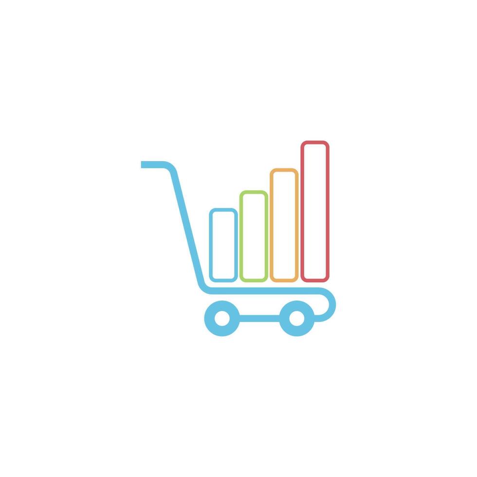 Shopping cart icon design illustration template vector