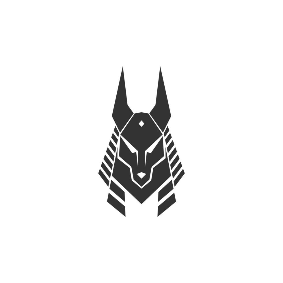 plantilla de ilustración de diseño de logotipo de icono de anubis vector