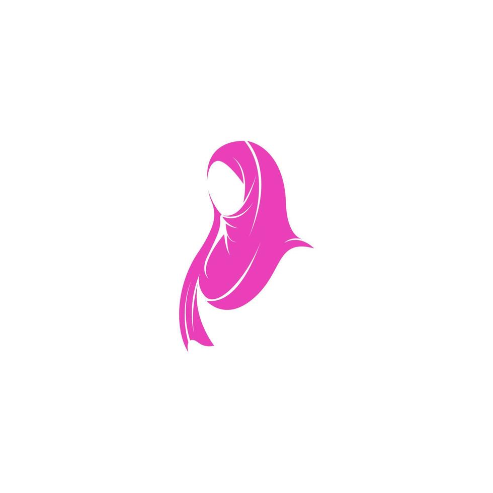 vector de diseño de ilustración de icono de logotipo hijab