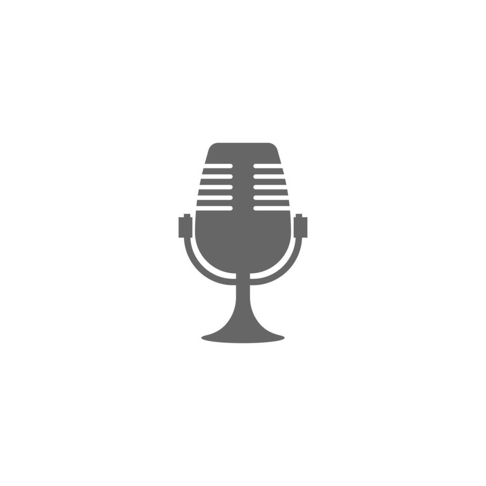 Microphone, mic icon logo design illustration vector