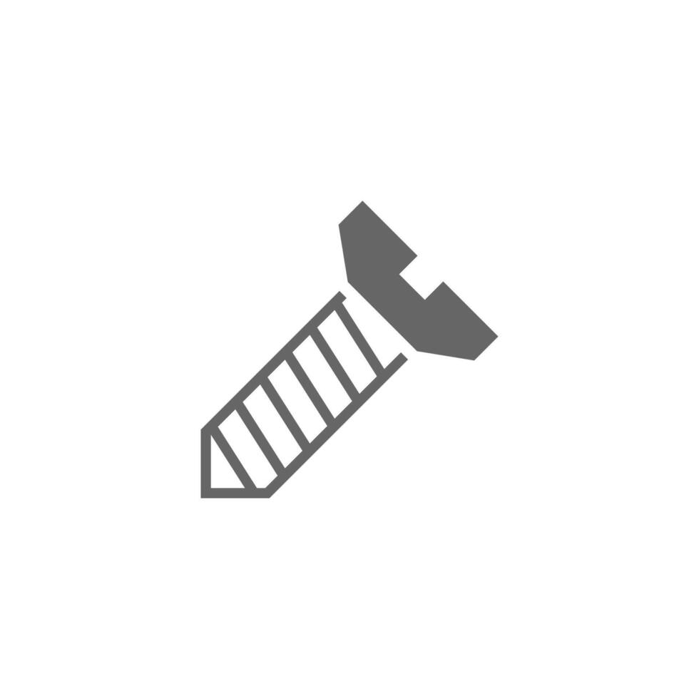 Ilustración de diseño de logotipo de icono de tornillo, perno vector