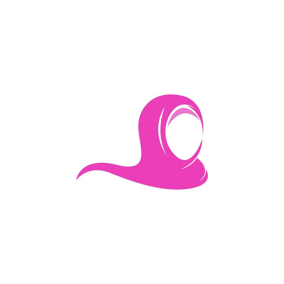vector de diseño de ilustración de icono de logotipo hijab
