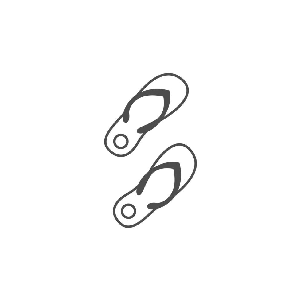 plantilla de ilustración de diseño de logotipo de icono de zapatillas vector