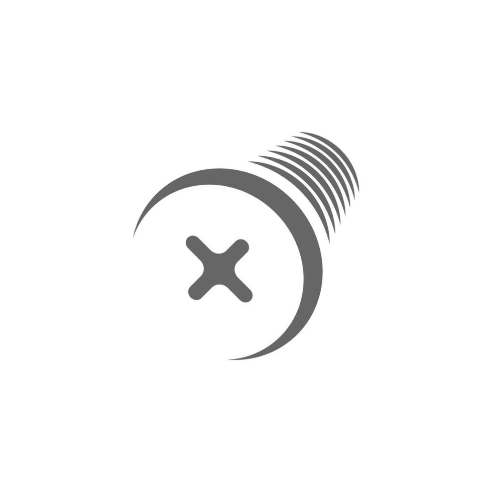 Screw, bolt icon logo design illustration 7505989 Vector Art at Vecteezy