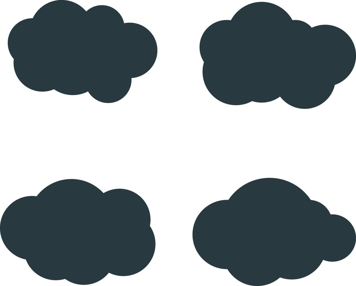 Cloud Flat black Free Download vector