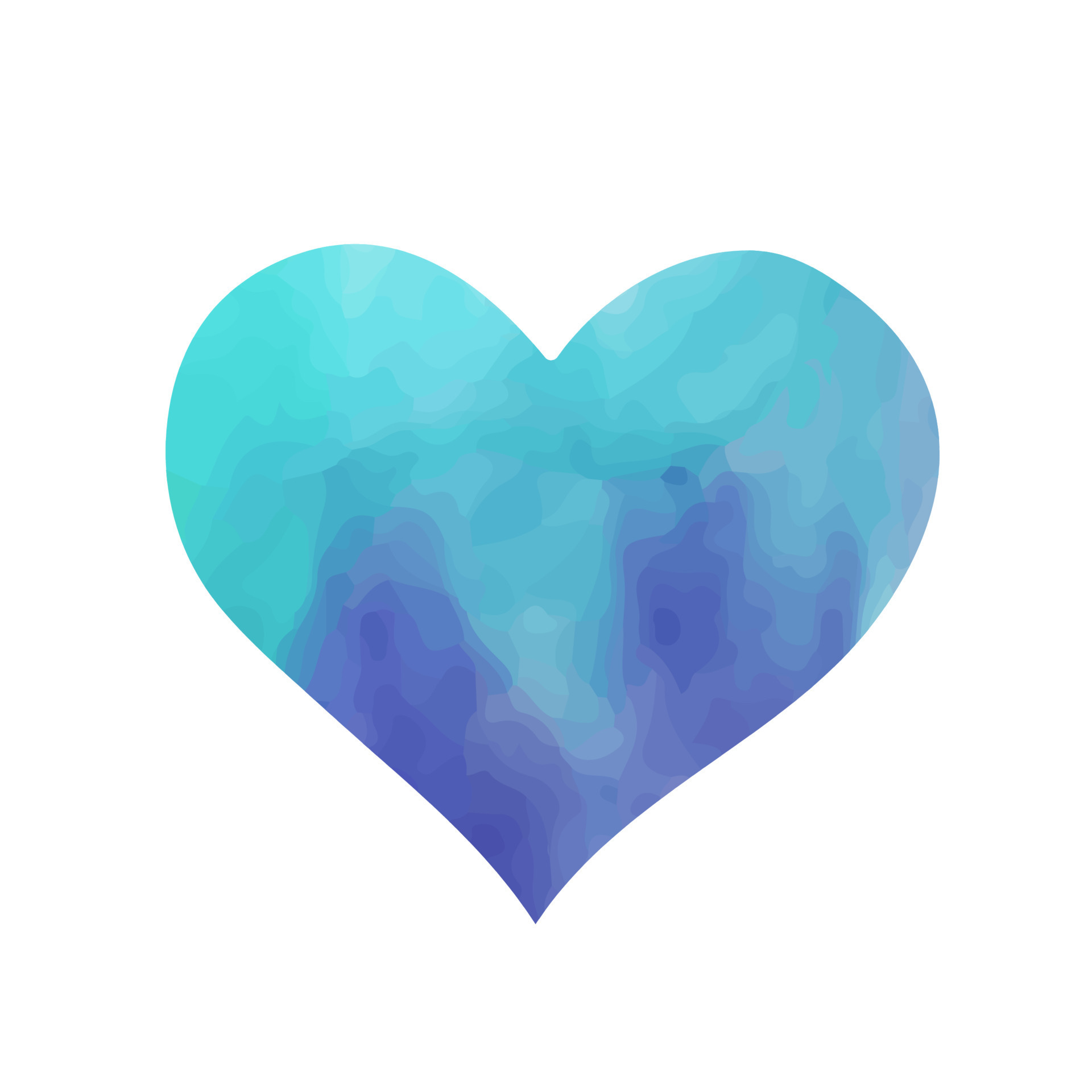 Hand drawn blue watercolor heart. 7506282 Vector Art at Vecteezy