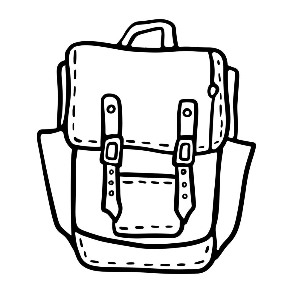 Premium Vector  Hand drawn sketch outline backpack travel backpack vector  sketch on a white background