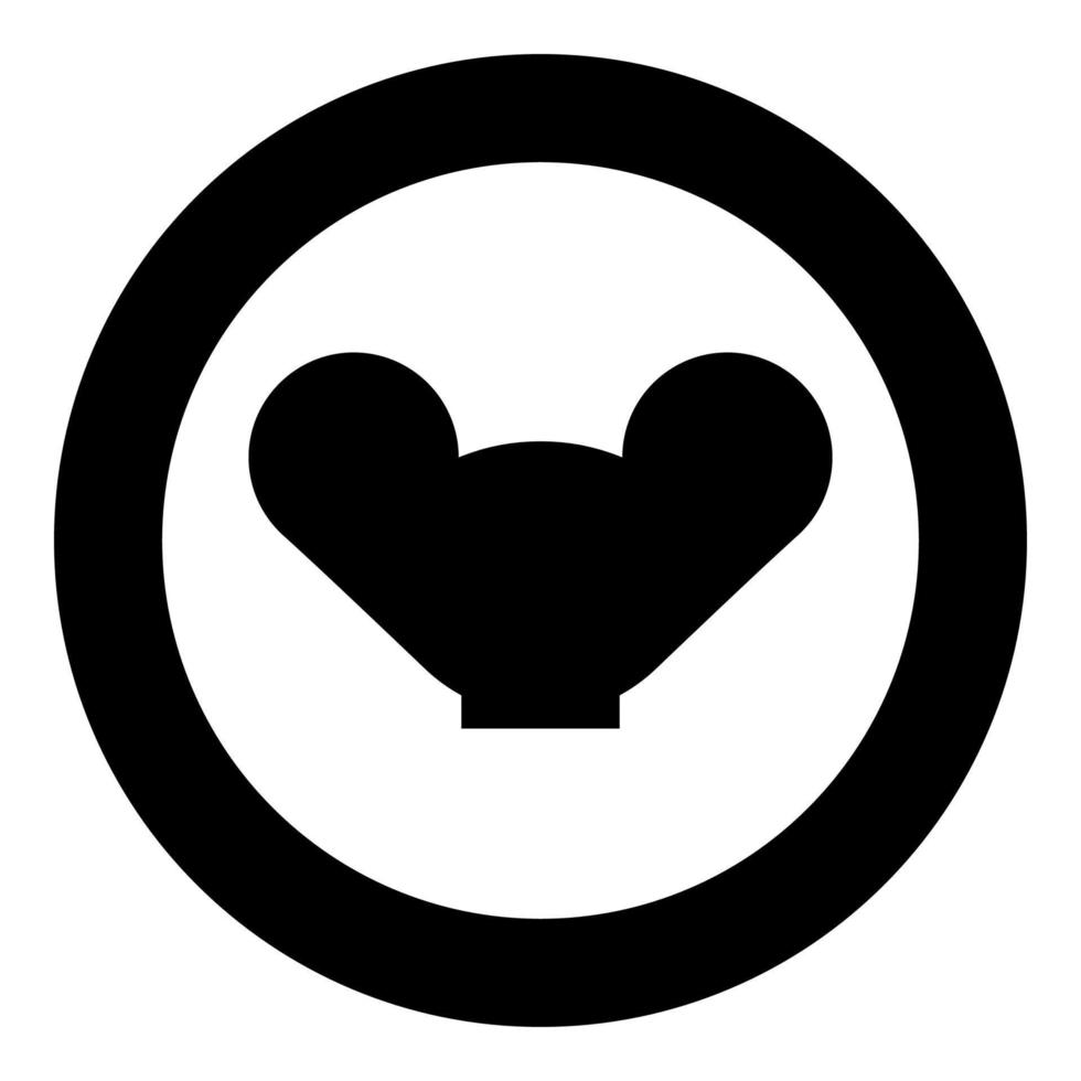 Barish nut icon in circle round black color vector illustration image solid outline style