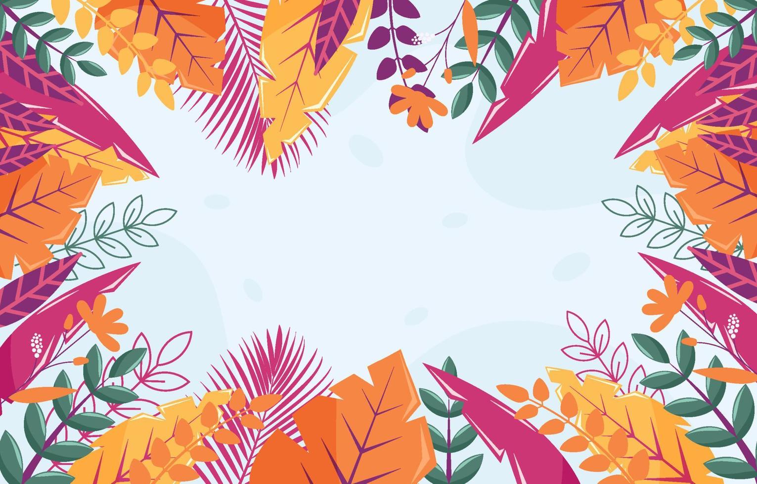 Floral Summer Tropical Background vector