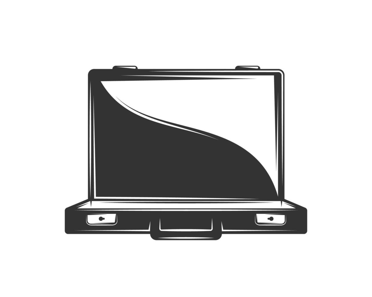 Briefcase silhouette in simple style vector