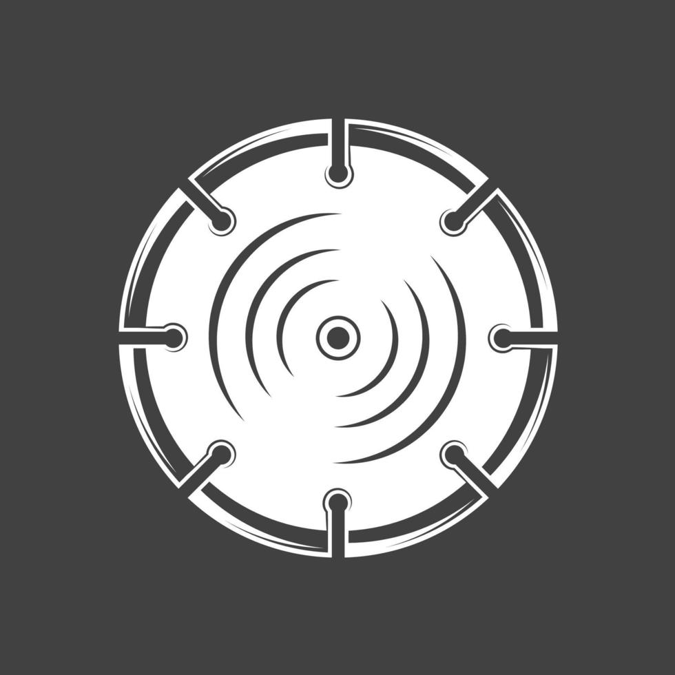 Saw blade isolated on black background 7507472 Vector Art at Vecteezy