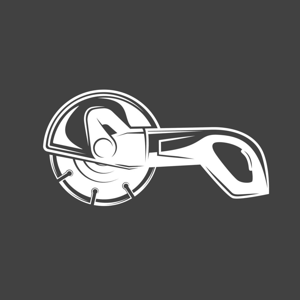 Flat angle grinder vector