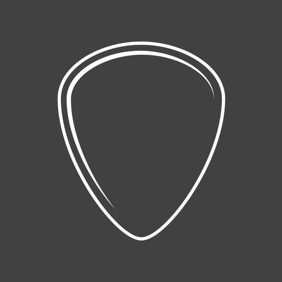 Flat plectrum isolated on a black background vector
