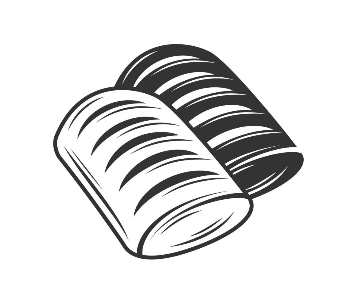 Bun isolated on white background vector